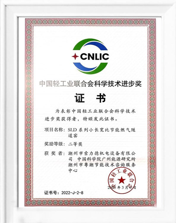 中国轻工业联合会科学技术进步奖