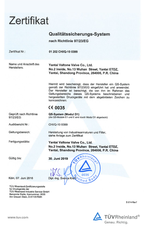 Yantai Valtone Valve
