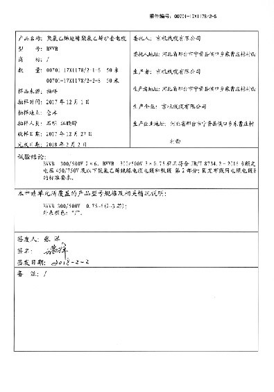 檢驗報告