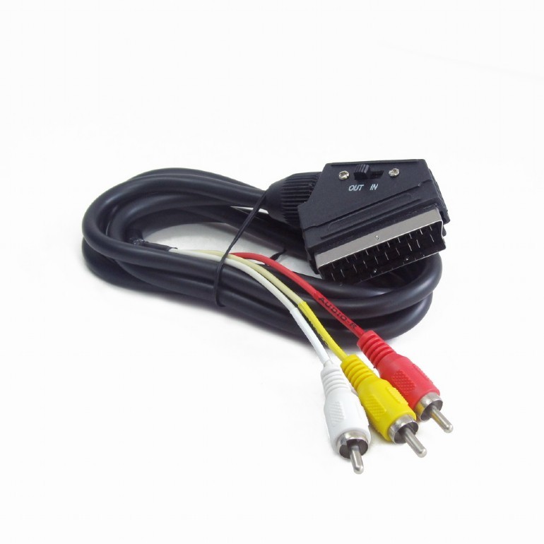 Bidirectional RCA to SCART audio-video cable