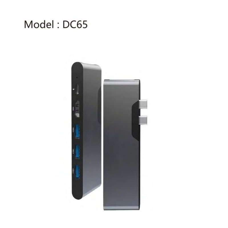 8 in 1 dual type-c USB Hub with ports USB-A HDMI SD card reader for Mackbook pro