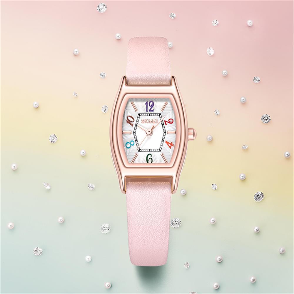 Dopamine-colored exquisite quartz watch