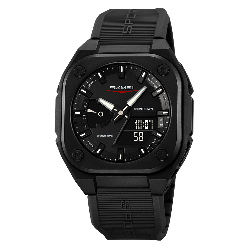 Square outdoor sports electronic watch