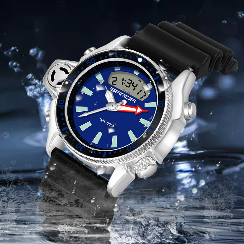 Large dial sports outdoor multi-functional watch