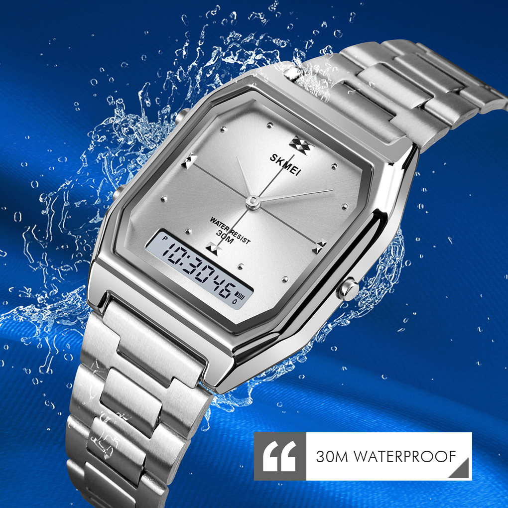 Double display electronic watch