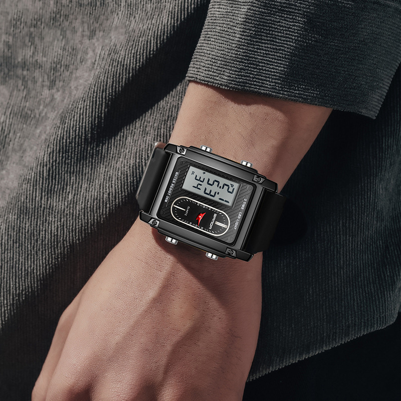 Square multi-function chronograph