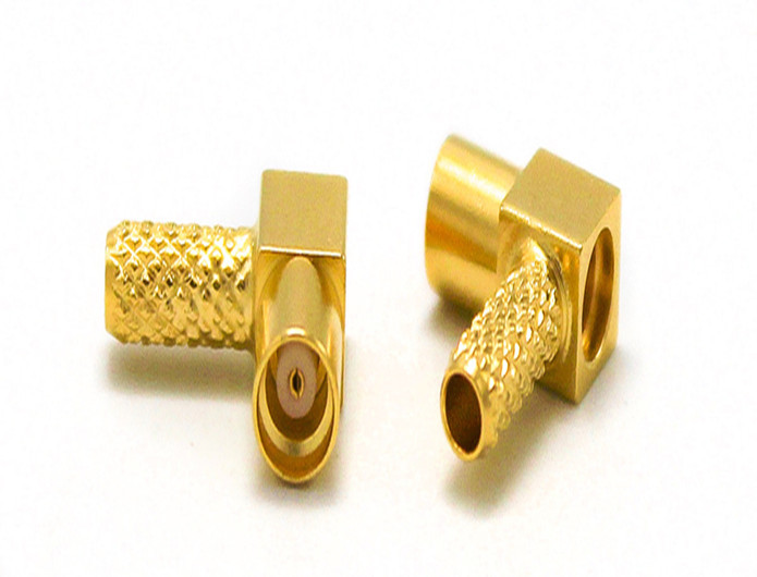 MMCX female right angle RF Coaxial Connector for RG 316 Cable