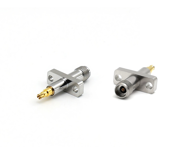 2.92 Female to SSMP Female Flange Stainless Steel Floating adapter