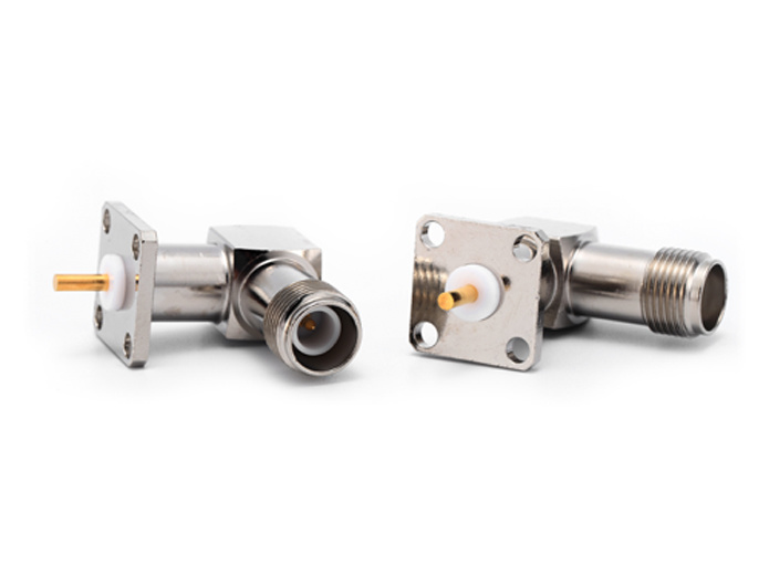 RP TNC female right angle 4 holes flange RF Connector