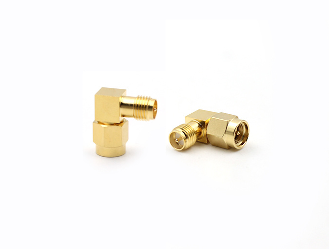 RF Adapter RPSMA Female Right angle to SMA Male