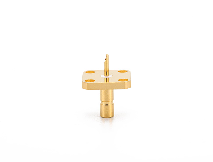 SMB male 4 holes flange RF Coaxial Connector for terminal