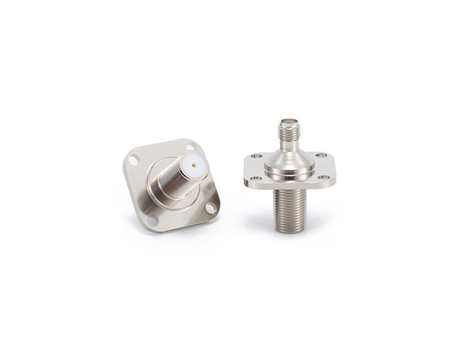 F Female Bulkhead to SMA Female Flange Adapter