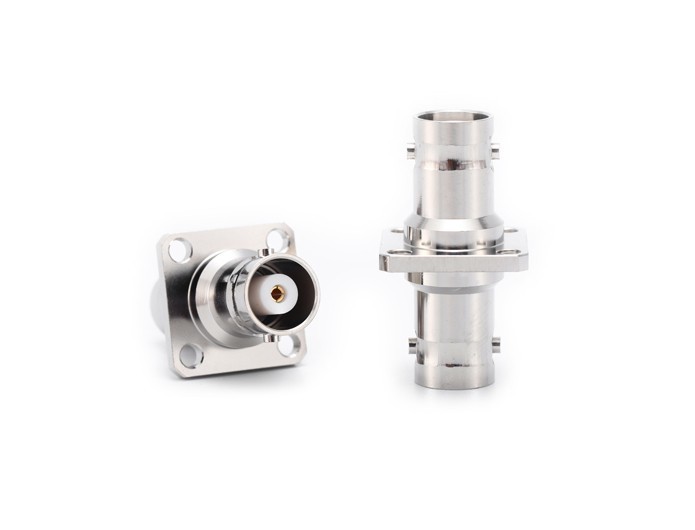 MHV Female to MHV Female Flange Panel mount RF Adapter