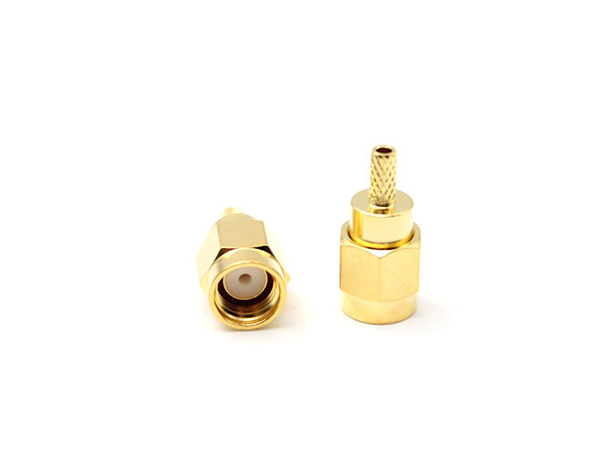 Reverse Polarity SMA Male Straight connector for RG174 cable crimp RPSMA-K3B