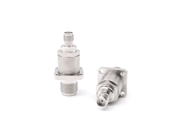 RF Adapter Stainless Steel TNC Female to SMA Female Flange