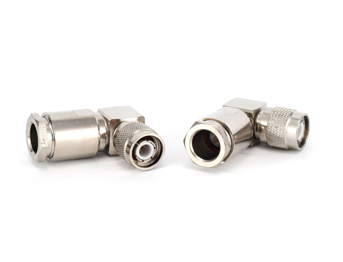 TNC male right angle Connector for LMR 400 cable clamp