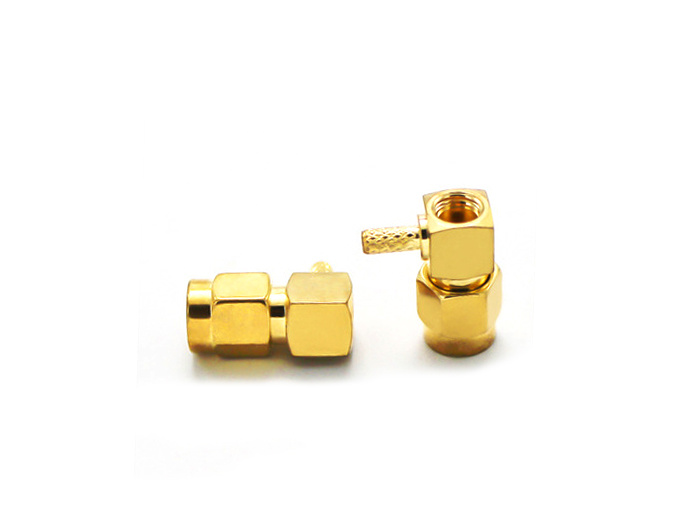 RF Connector RPSMA male Right Angle for RG316 Cable Crimp