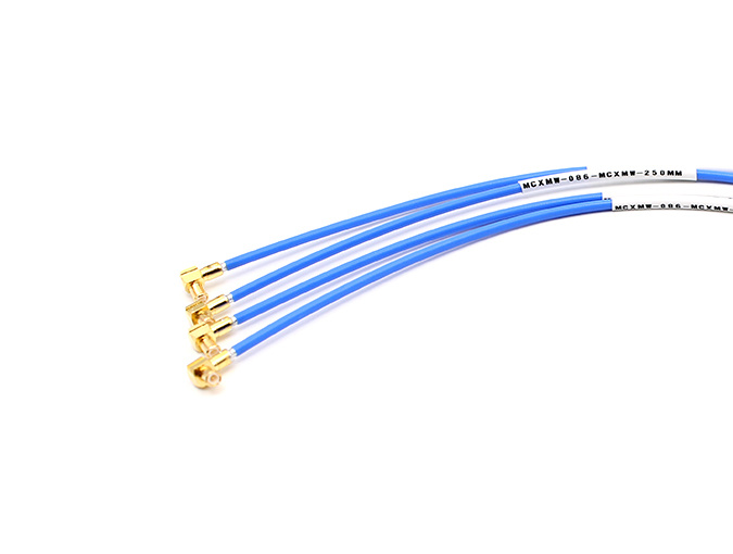 Cable Assembly Double MCX Male Right Angle With .086/RG405 Cable Length 250mm