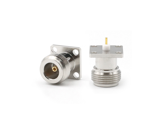 N Female straight flange connector