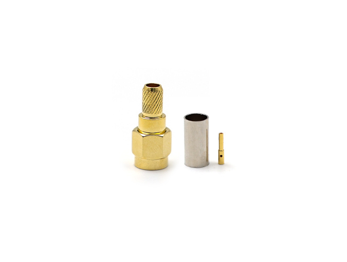 反极SMA公头接LMR200电缆射频连接器