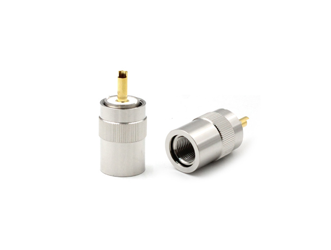 UHF male straight Connector for RG 213 Cable clamp