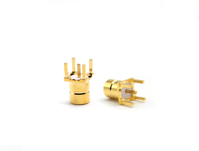 SMB 75Ω male RF coaxial connector for PCB mount