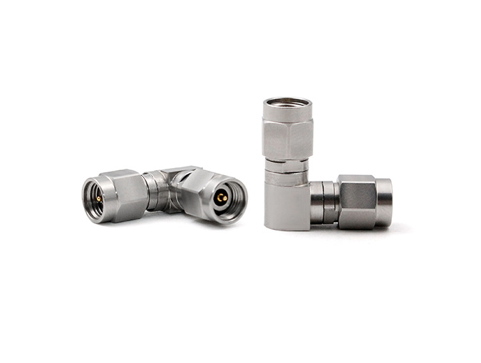 RF Adapter Stainless Steel 2.92 Male to Male Right Angle