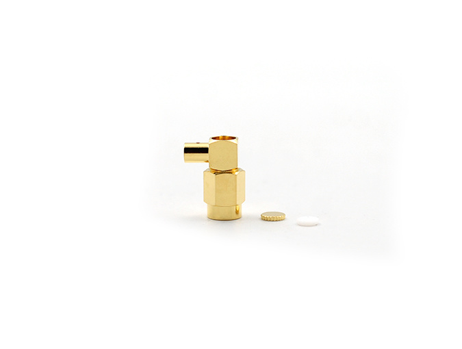 RF Connector SSMA Male R/A for .086/RG405 cable