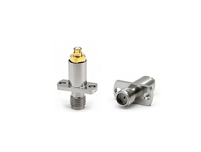 SMA Female to SMP Female Flange Stainless Steel Floating Adapter