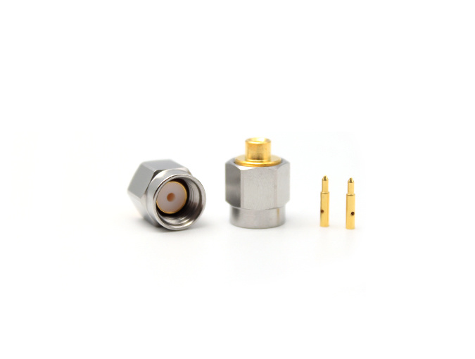 RF Connector Stainless Steel ISMA Male .086/RG405 Cable