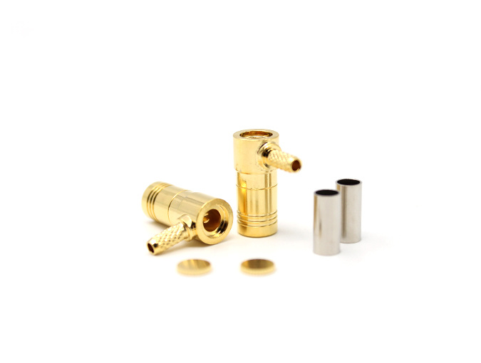 RF Connector SMB Female Right Angle For RG316 Cable Crimp
