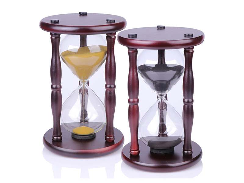 Wooden hourglass