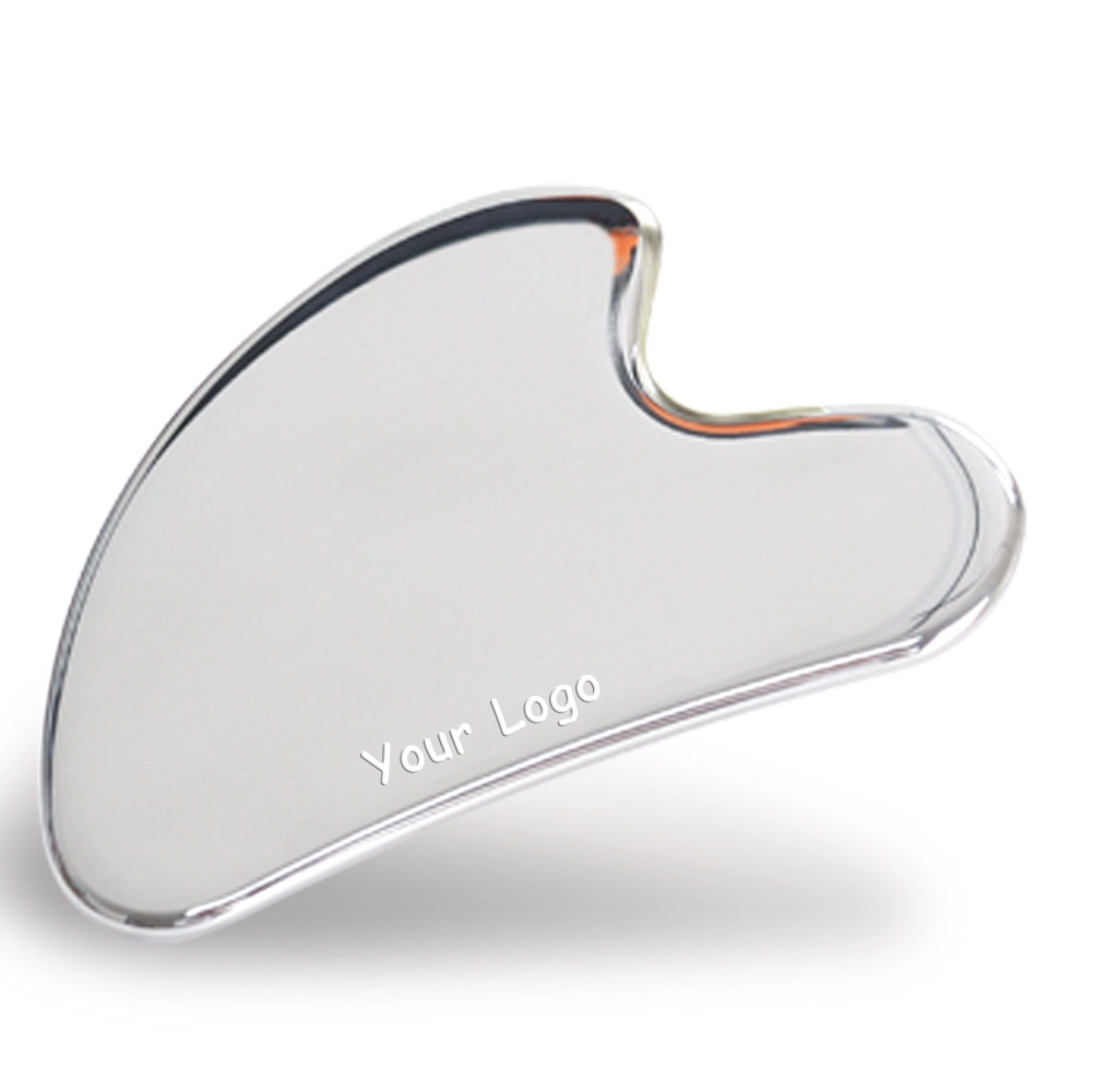 Stainless steel heart-shaped gua sha plate