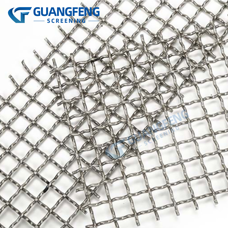 Manganese steel mesh with rolled flower mesh