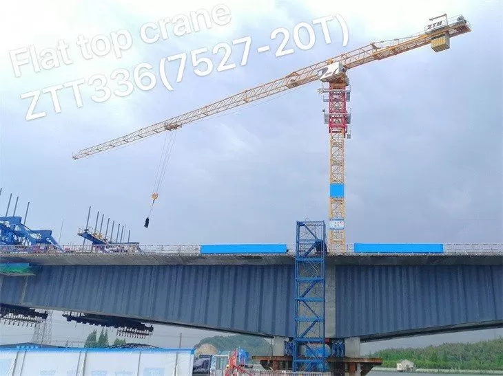 ZTT146 Flattop Tower Crane 6t Capacity 60m Jib Length 1.5t Tip Load High Safety Mini Tower Crane