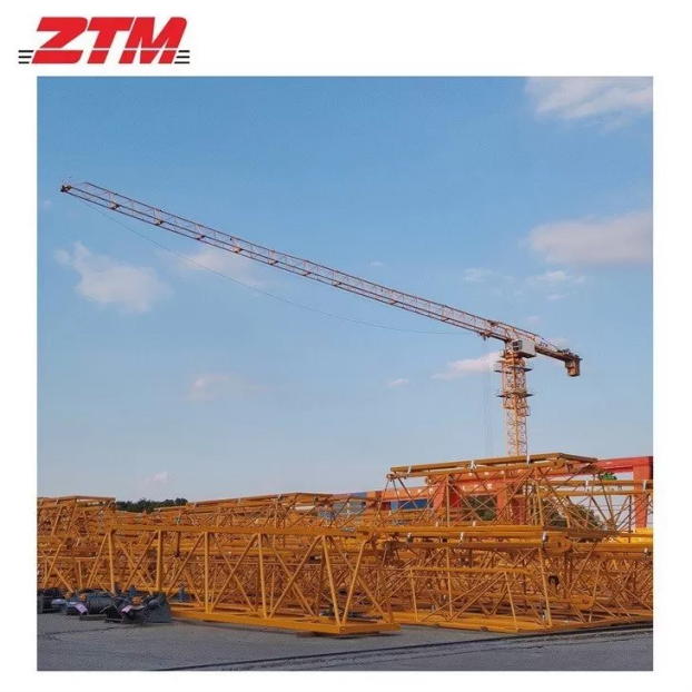 ZTT146 Flattop Tower Crane 6t Capacity 60m Jib Length 1.5t Tip Load High Safety Mini Tower Crane