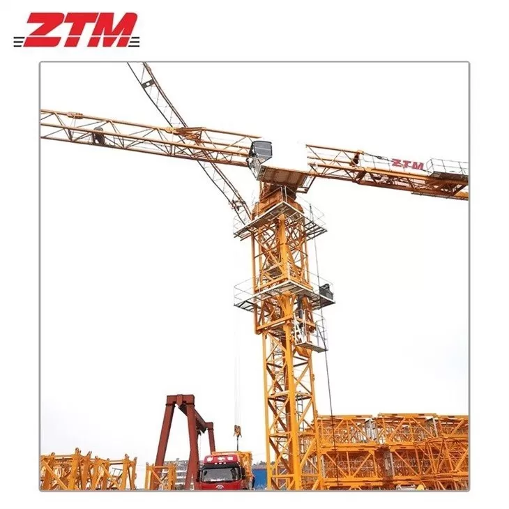 ZTT86 Flattop Tower Crane 6t Capacity 56m Jib Length 1.2t Tip Load Hoisting Equipment