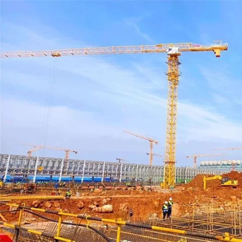 ZTT146 Flattop Tower Crane 8t Capacity 60m Jib Length 1.5t Tip Load Swing Crane Lifting Equipment