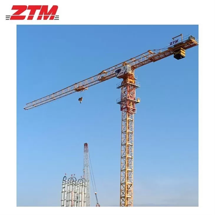ZTT146 Flattop Tower Crane 6t Capacity 60m Jib Length 1.5t Tip Load High Safety Mini Tower Crane