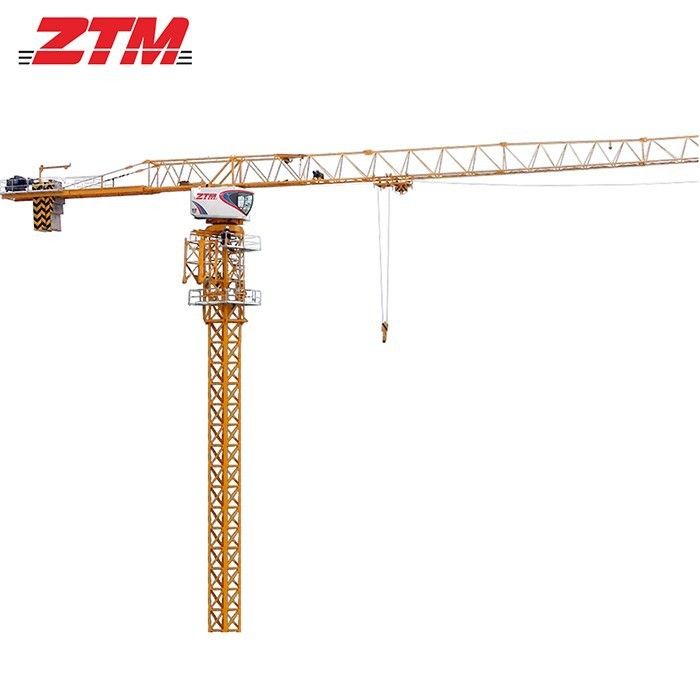 ZTT116 Flattop Tower Crane 6t Capacity 60m Jib Length 1.2t Tip Load Hoisting Equipment