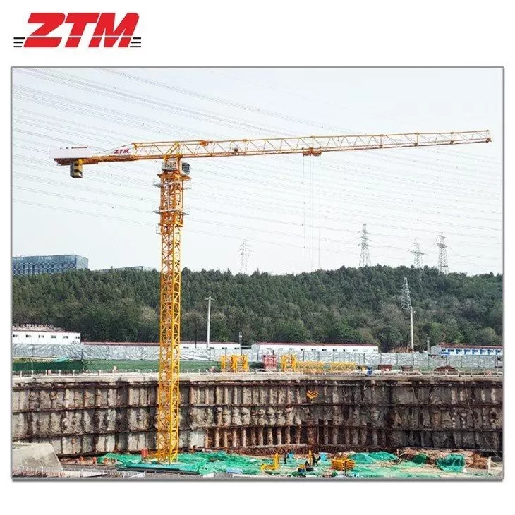 ZTT146 Flattop Tower Crane 8t Capacity 60m Jib Length 1.5t Tip Load Swing Crane Lifting Equipment