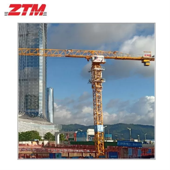 ZTT116 Flattop Tower Crane 6t Capacity 60m Jib Length 1.2t Tip Load Hoisting Equipment