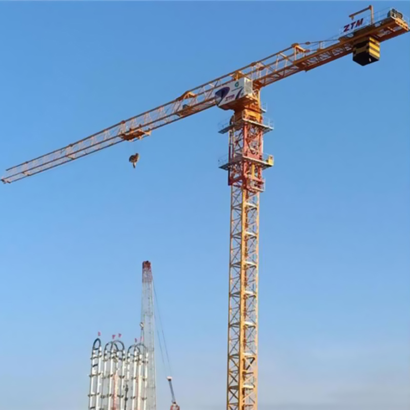 ZTT146 Flattop Tower Crane 6t Capacity 60m Jib Length 1.5t Tip Load High Safety Mini Tower Crane