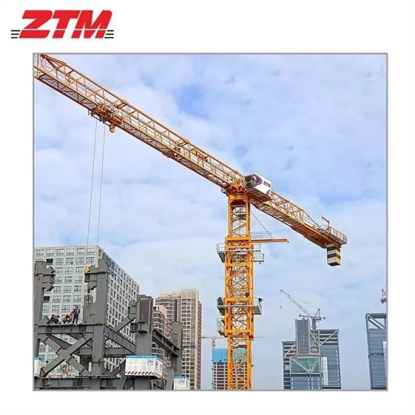 ZTT86 Flattop Tower Crane 6t Capacity 56m Jib Length 1.2t Tip Load Hoisting Equipment