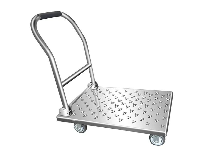 Flat folding trolley