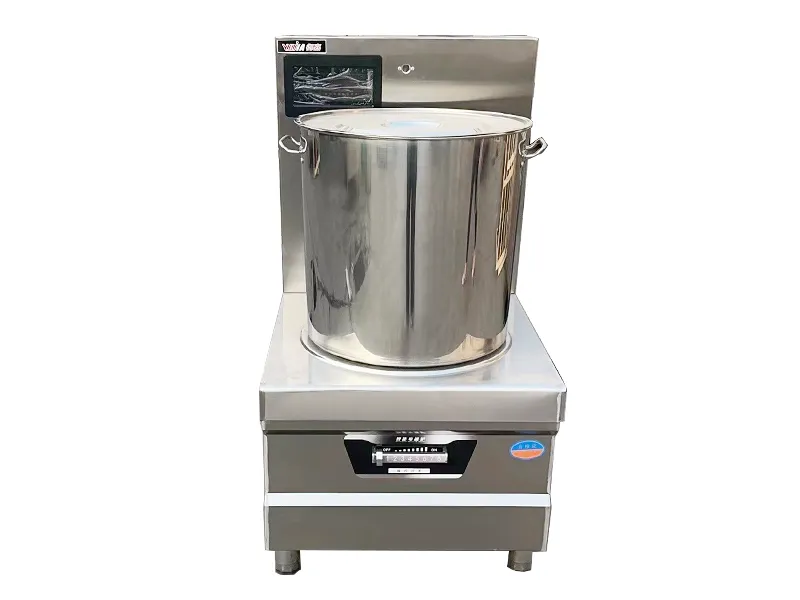 Single-burner low-temperature induction soup stove