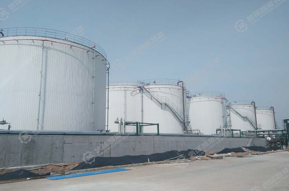 Asphalt storage tank area