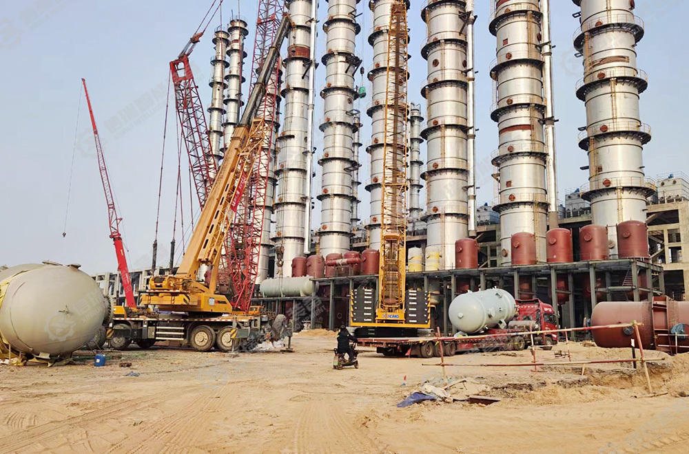 Tower fabrication and installation site