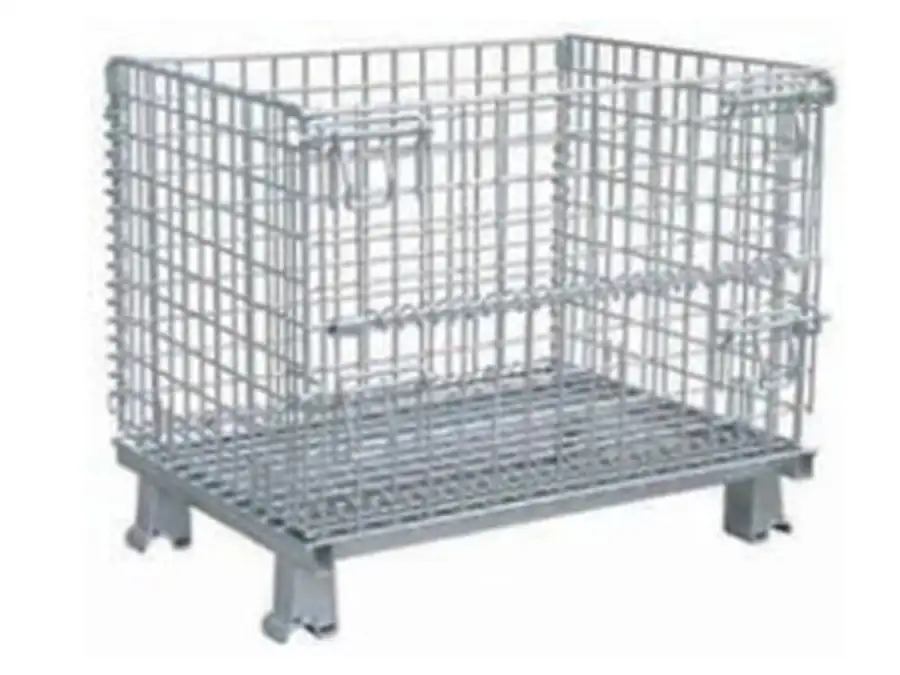Foldable wire mesh container Foldable wire mesh container