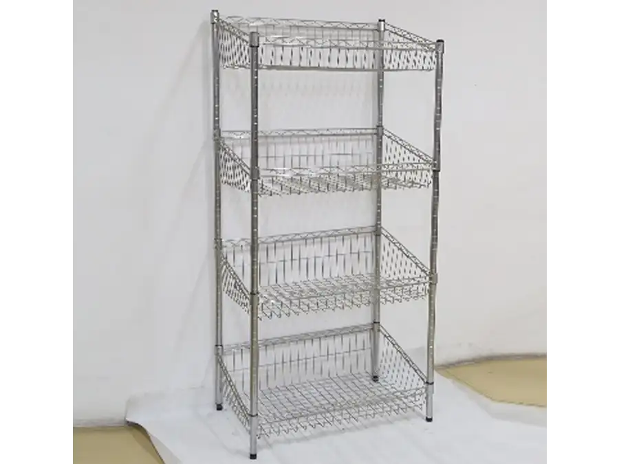 Flat-mouth oblique basket shelves Flat-mouth oblique basket shelves